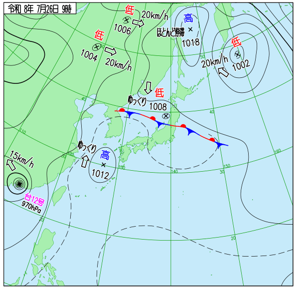 今日の天気予想図