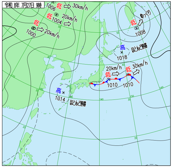 今日の天気予想図