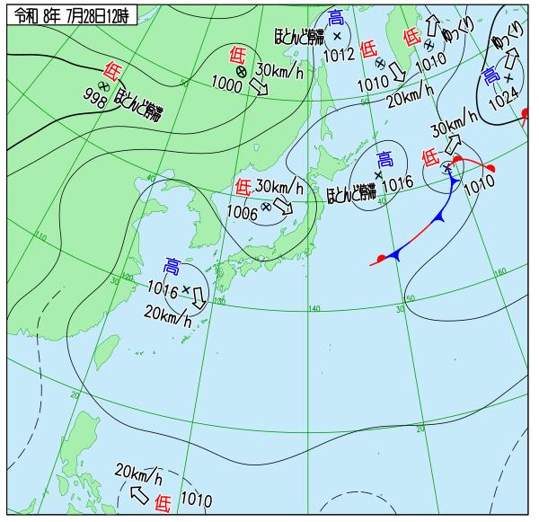 今日の天気予想図