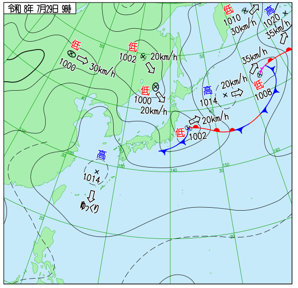 今日の天気予想図