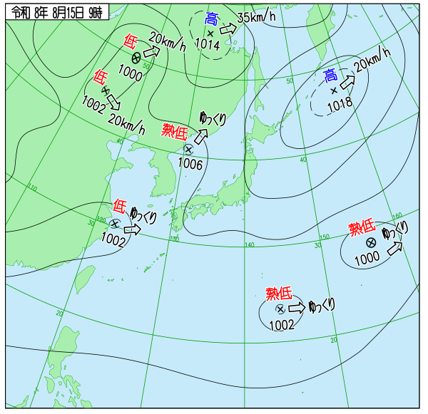 今日の天気予想図