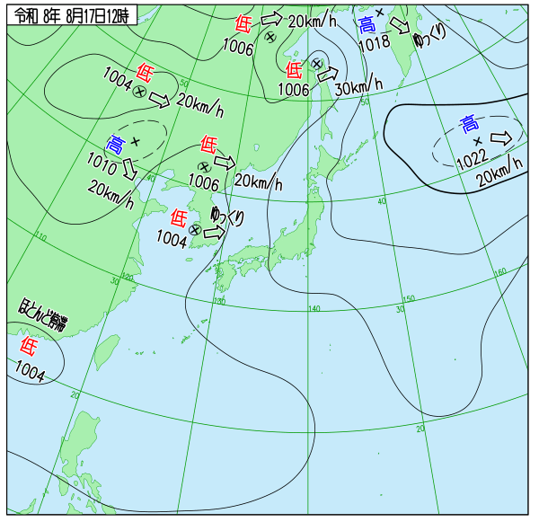 今日の天気予想図