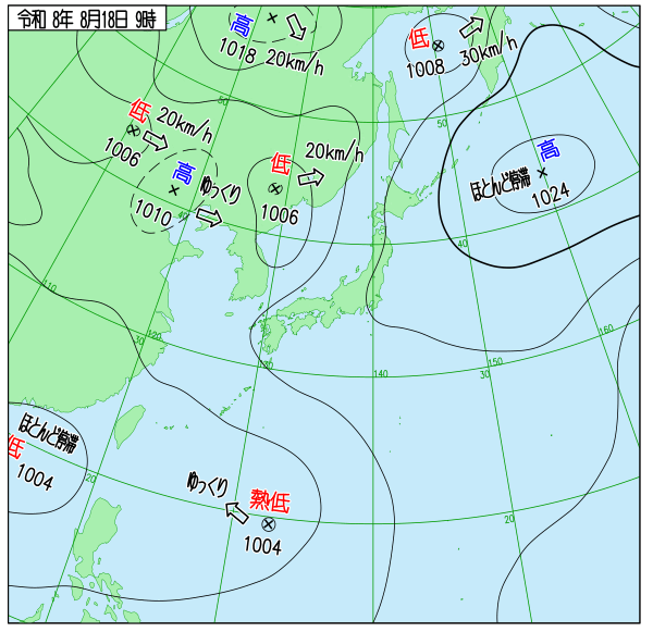 今日の天気予想図