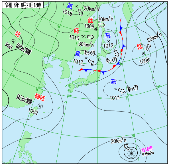 今日の天気予想図