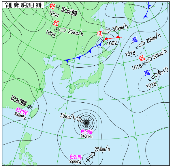 今日の天気予想図