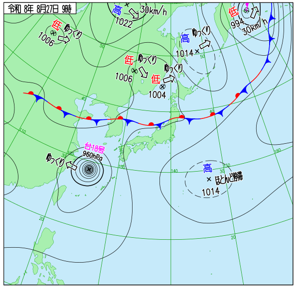 今日の天気予想図