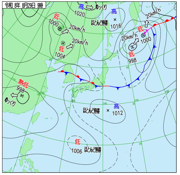 今日の天気予想図