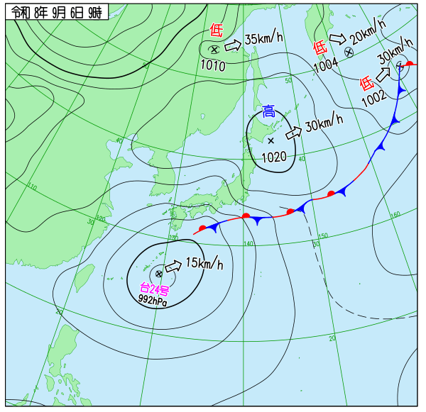 今日の天気予想図