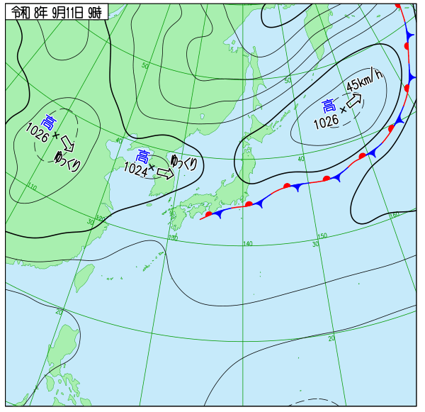 今日の天気予想図