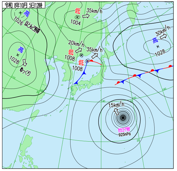 今日の天気予想図