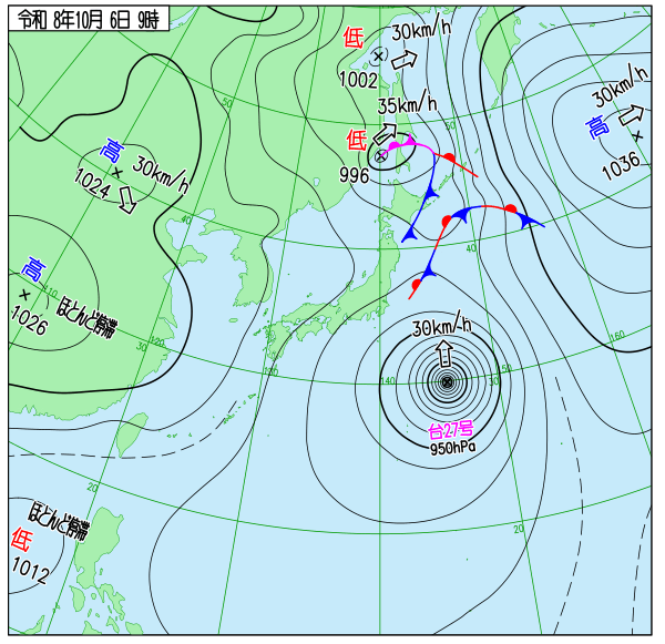 今日の天気予想図