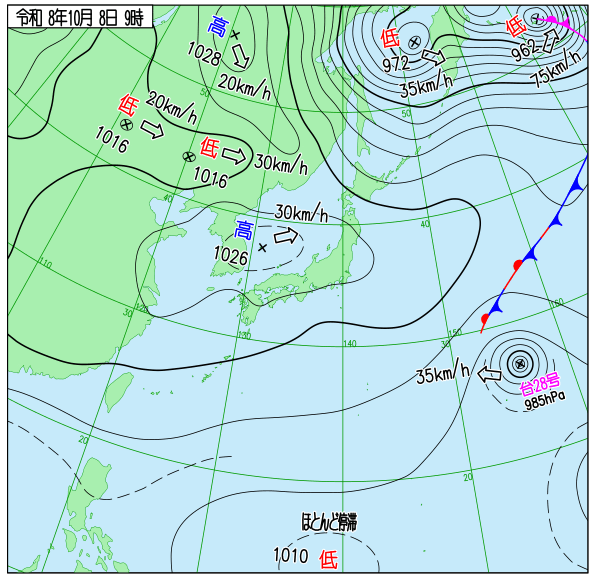 今日の天気予想図