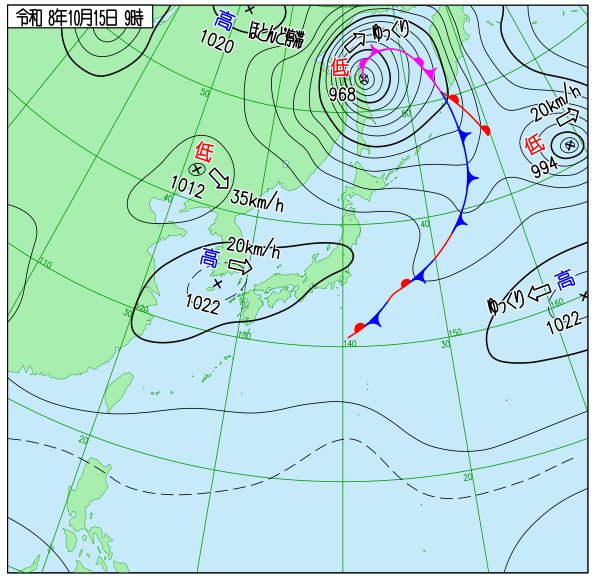 今日の天気予想図