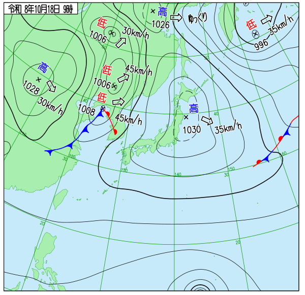 今日の天気予想図