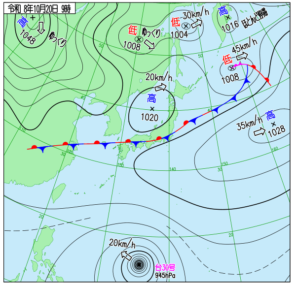 今日の天気予想図